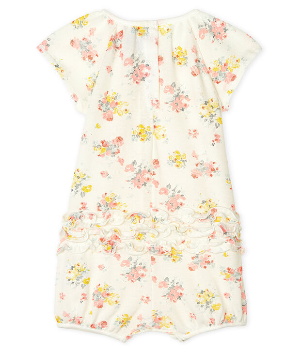 Combicourt imprim&eacute; b&eacute;b&eacute; fille blanc/multicouleur