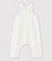 Salopette blanche bébé en tubique en coton biologique blanc MARSHMALLOW