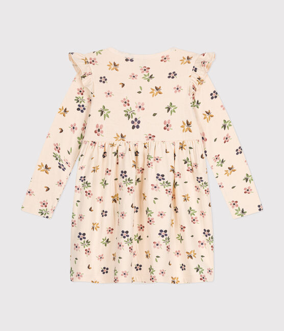 Robe manches longues en tubique enfant fille blanc AVALANCHE/ MULTICO