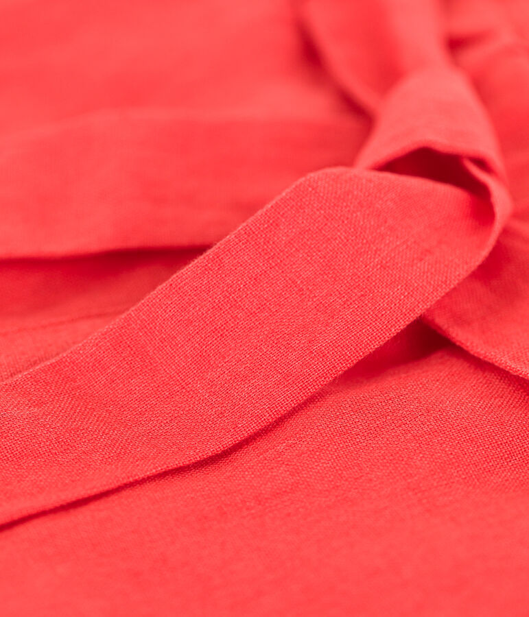 Short en lin enfant fille orange JUPITER