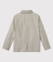 Veste garçon en toile rayée gris MINERAI/blanc LAIT