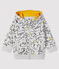 Sweatshirt à capuche bébé garçon gris BELUGA/blanc MULTICO