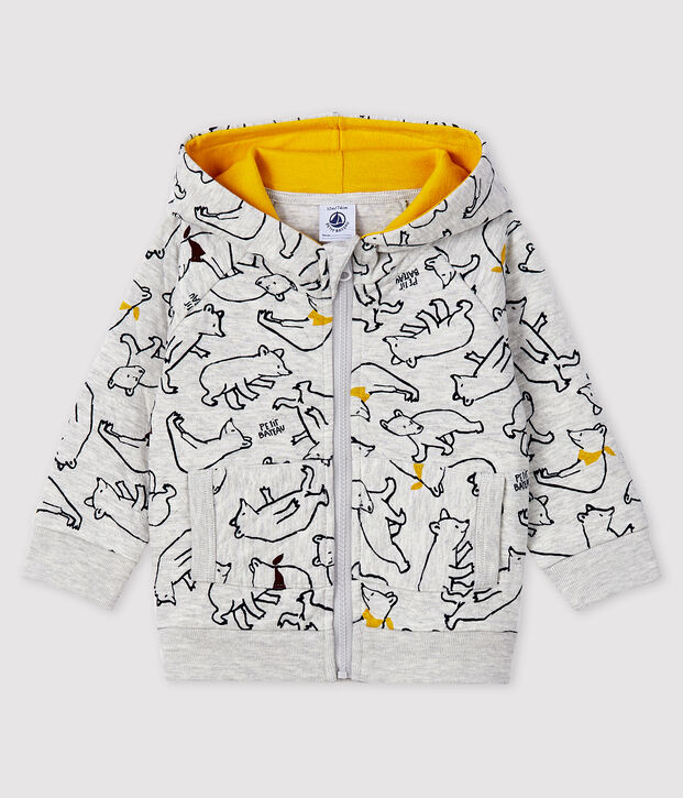 Sweatshirt &agrave; capuche b&eacute;b&eacute; gar&ccedil;on gris/multicouleur