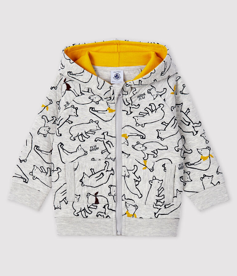 Sweatshirt &agrave; capuche b&eacute;b&eacute; gar&ccedil;on gris/multicouleur