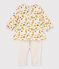 Combinaison longue bébé fille beige MONTELIMAR/blanc MULTICO