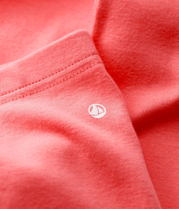 Legging en coton b&eacute;b&eacute;. corail