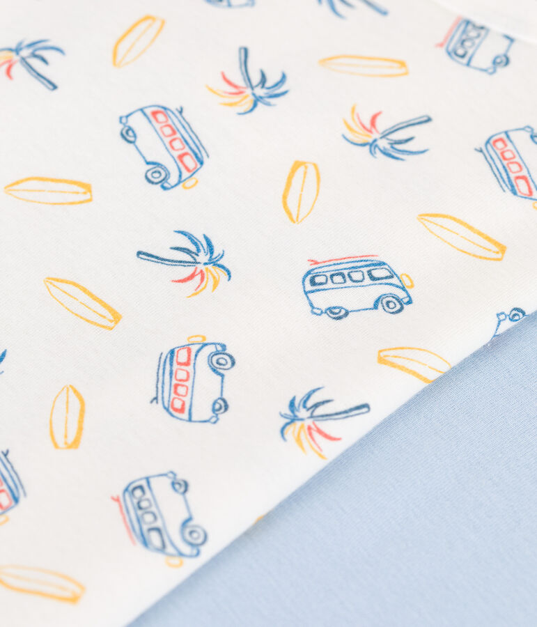 Lot de 2 tee-shirts enfant en coton manches courtes imprim&eacute; vans variante 1