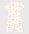Pyjacourt Paris petite fille en coton blanc MARSHMALLOW/blanc MULTICO