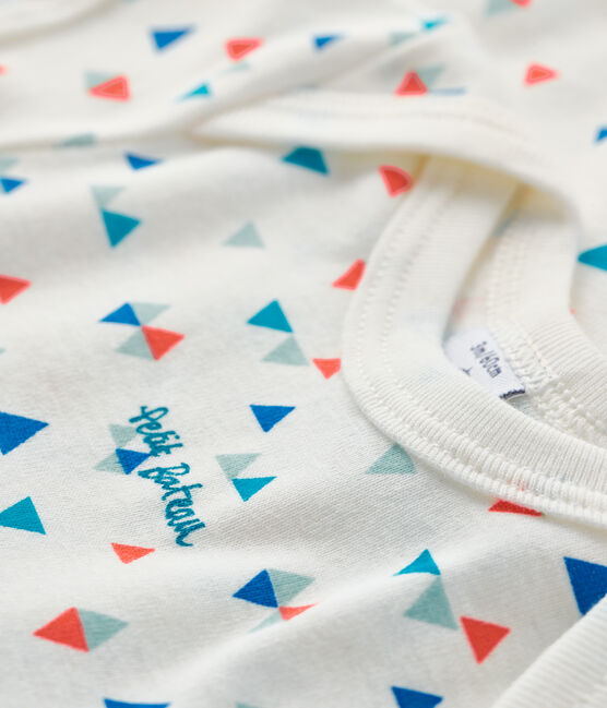 Body manches courtes bébé garçon-fille blanc MARSHMALLOW/blanc MULTICO