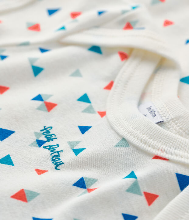 Body manches courtes b&eacute;b&eacute; gar&ccedil;on-fille blanc/multicouleur