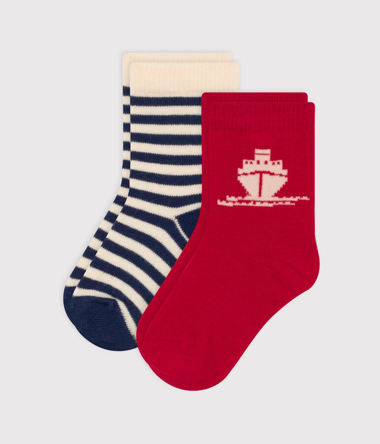 Lot de 2 paires de chaussettes port en jersey de coton b&eacute;b&eacute; variante 1