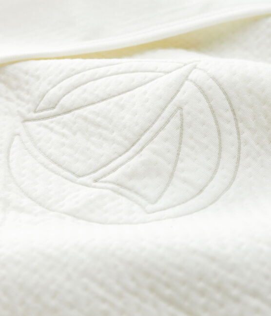 Couverture bébé en tubique en coton biologique blanc MARSHMALLOW