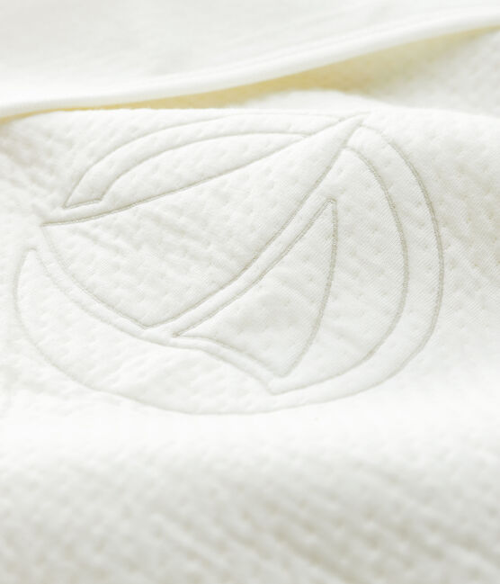 Couverture bébé en tubique matelassé en coton biologique blanc MARSHMALLOW