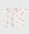 Blouse bébé manches courtes en coton, imprimée cœur blanc AVALANCHE/ MULTICO