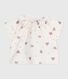 Blouse bébé manches courtes en coton, imprimée cœur