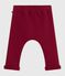 Pantalon bébé en coton doux et chaud uni AMARANTE