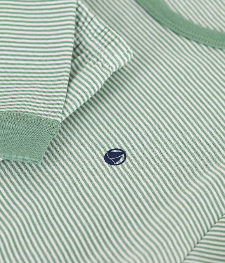 Pyjama enfant en coton &agrave; rayures SAULE/ MARSHMALLOW