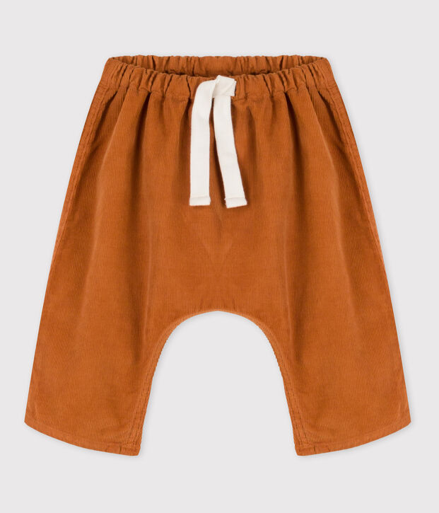 Pantalon b&eacute;b&eacute; en velours c&ocirc;tel&eacute; marron