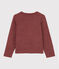 Cardigan en bouclette éponge enfant fille marron OMBRIE