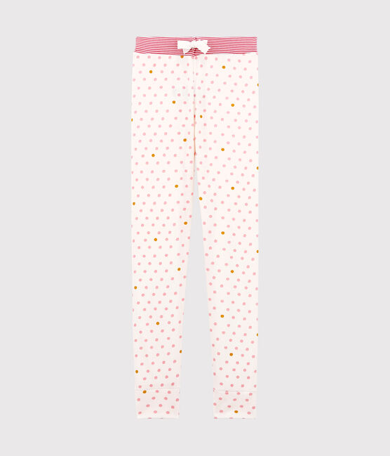 Pantalon de pyjama petite fille blanc MARSHMALLOW/blanc MULTICO