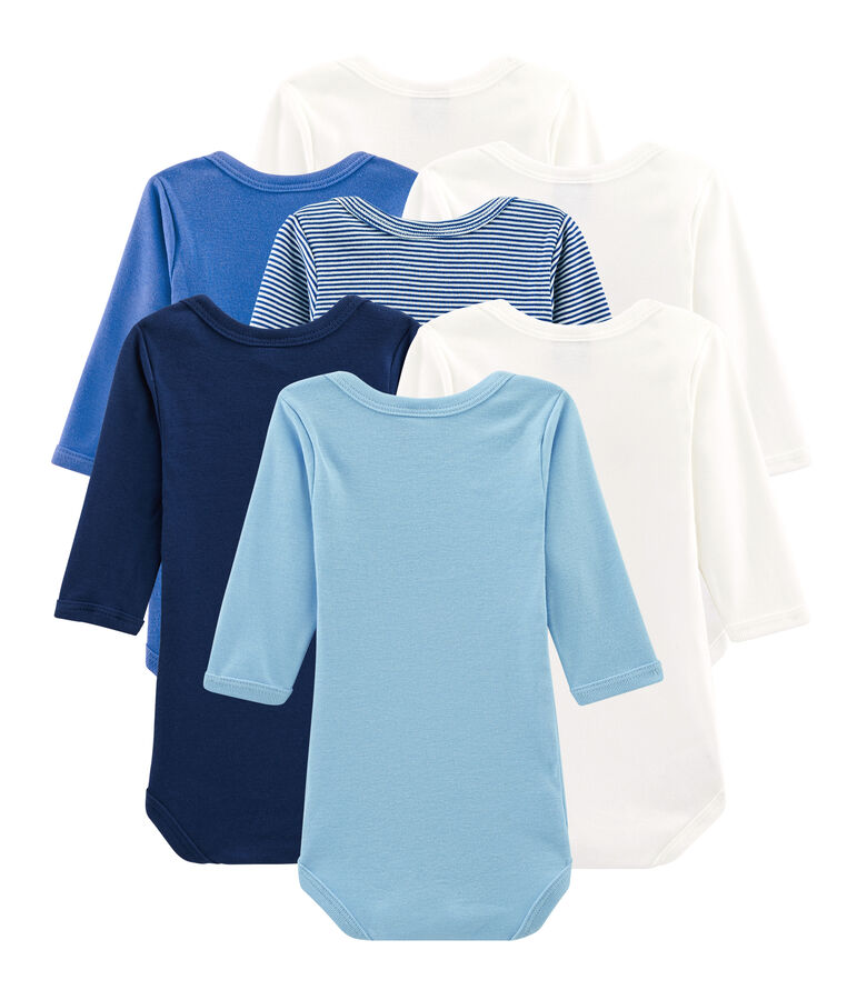 Pochette surprise de 7 bodies manches longues b&eacute;b&eacute; gar&ccedil;on multicouleur