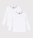 Lots de 2 tee-shirts manches longues blancs petit garçon