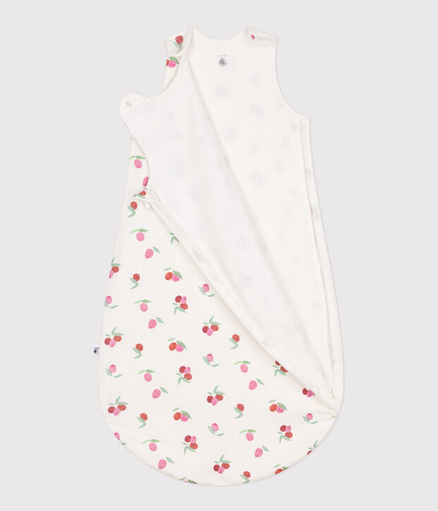 Gigoteuse b&eacute;b&eacute; en coton fleuri TOG 0.5 blanc/multicouleur
