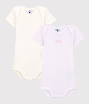 Lot de 2 bodies manches courtes en coton