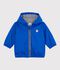 Blouson b&eacute;b&eacute; en PU uni bleu vif