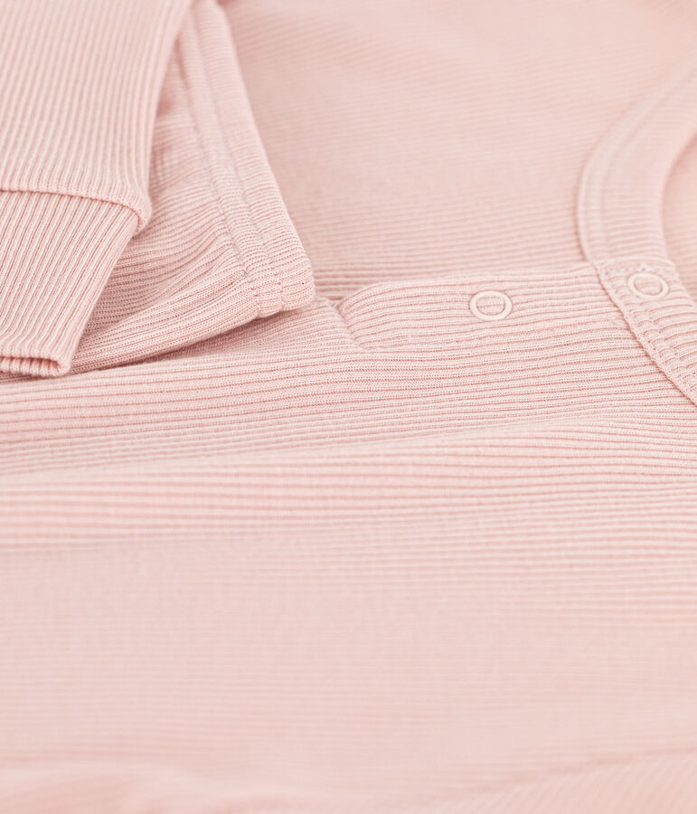 Pyjama uni en coton et lyocell enfant rose SALINE