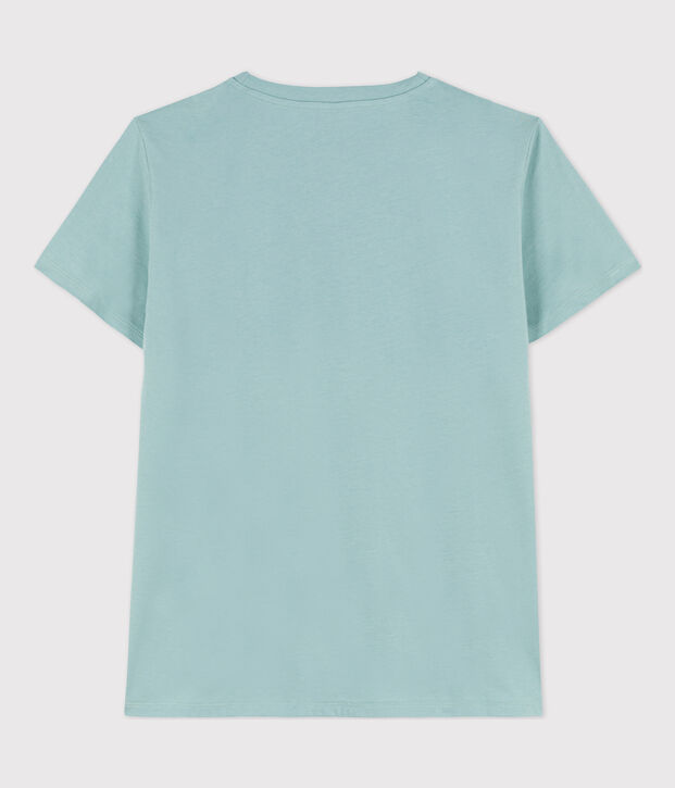 Tee-shirt LE DROIT col V en coton Femme vert