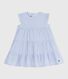 Robe sans manche en popeline rayée bébé