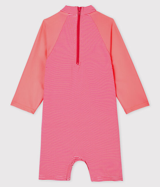 Combinaison écoresponsable bébé fille/garçon rose GEISHA/blanc MARSHMALLOW