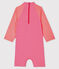 Combinaison écoresponsable bébé fille/garçon rose GEISHA/blanc MARSHMALLOW