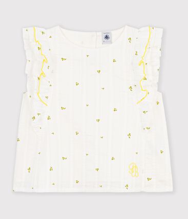 Blouse enfant en coton sans manche imprimée fleurs