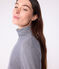 Sous-pull femme l'iconique en coton bleu SMOKING/blanc MARSHMALLOW