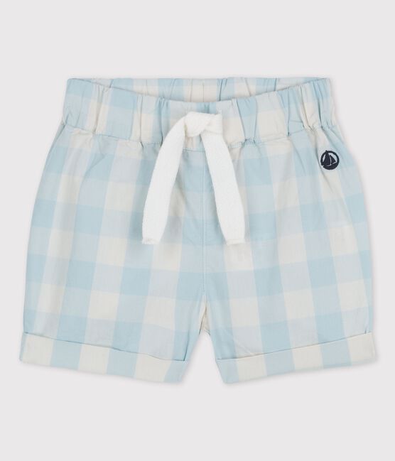 Short en popeline vichy bébé BOLDAIR/ MARSHMALLOW