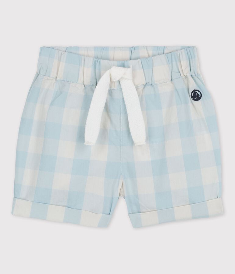 Short en popeline vichy b&eacute;b&eacute; BOLDAIR/blanc