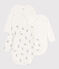 Lot de 3 bodies croisés manches longues lapins en coton bébé variante 1
