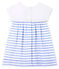 Robe manches courtes bébé fille blanc MARSHMALLOW/bleu RIYADH