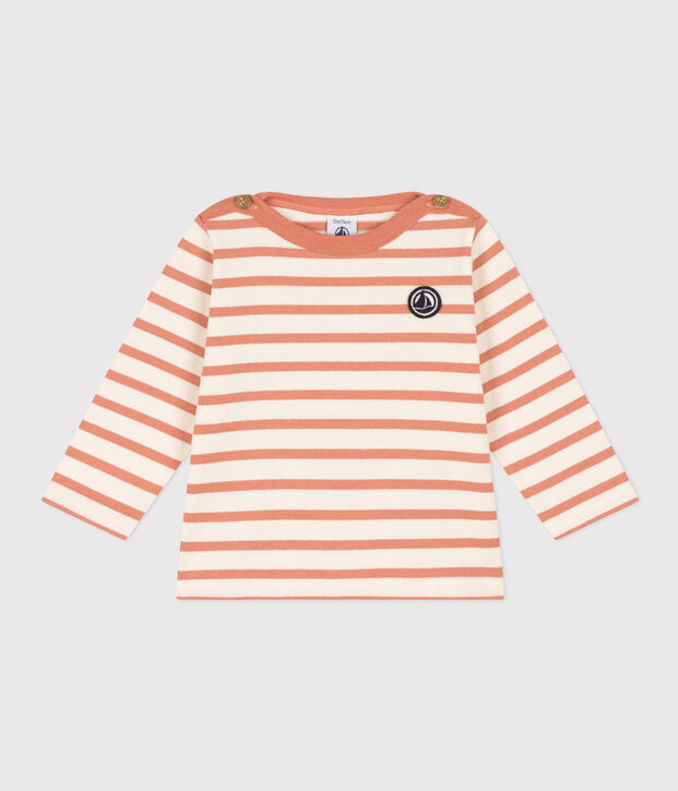 Marini&egrave;re en jersey &eacute;pais b&eacute;b&eacute; &eacute;cru/rose