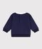 Sweatshirt b&eacute;b&eacute; en coton colorblock bleu/&eacute;cru