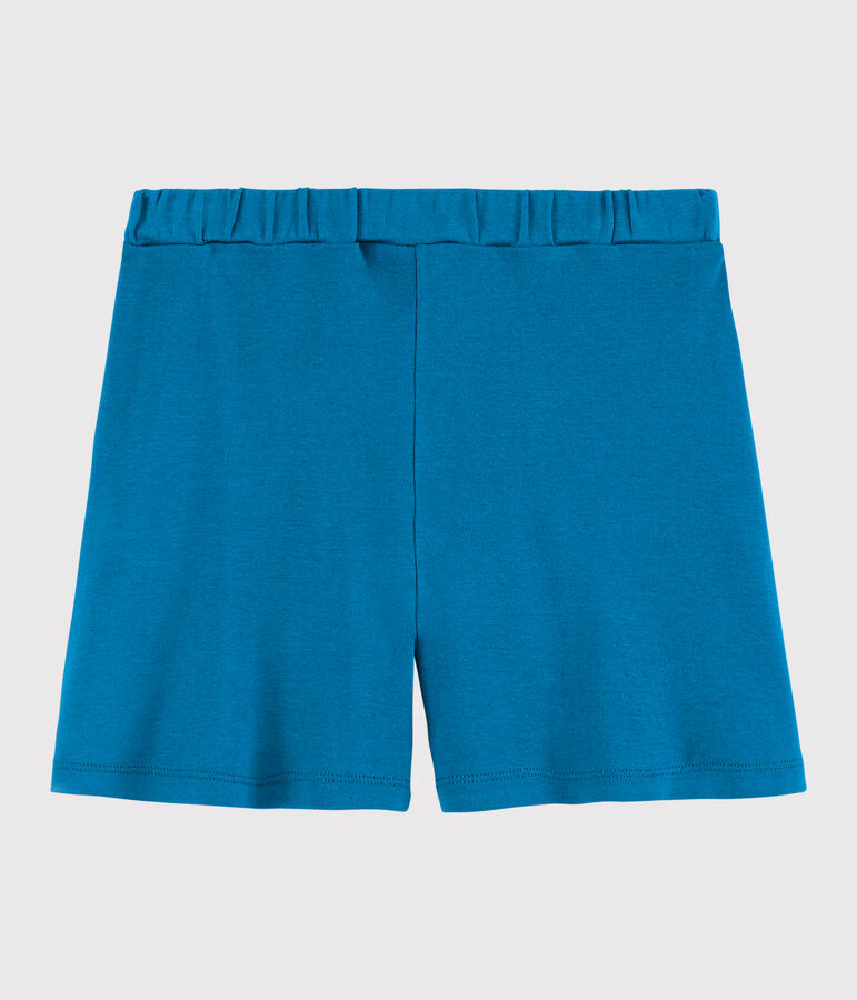 Short en coton enfant fille bleu MYKONOS