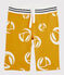 Bermuda en maille enfant garçon jaune BOUDOR/blanc MARSHMALLOW