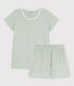 Pyjacourt fleurs fille en coton