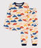 Pyjama enfant fille / garçon en coton blanc AVALANCHE/ MULTICO