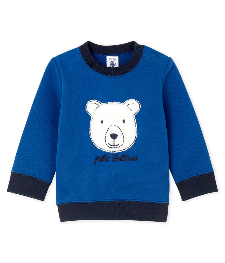 Sweatshirt b&eacute;b&eacute; gar&ccedil;on en molleton bleu