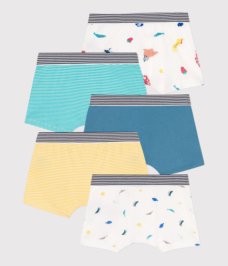 Lot de 5 boxers en coton petit gar&ccedil;on variante 1