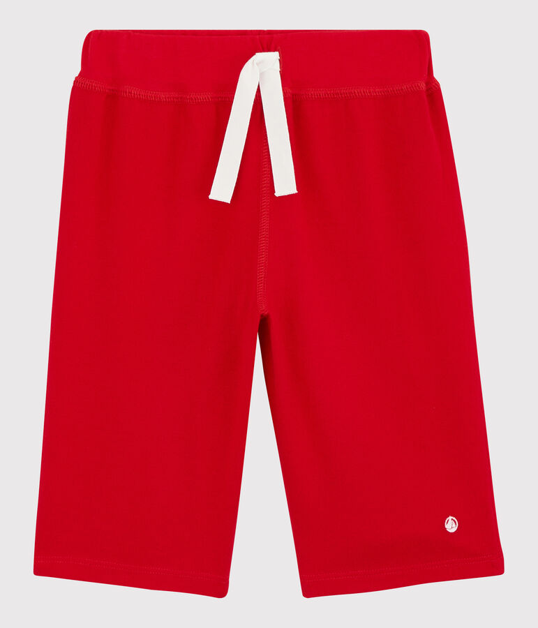 Bermuda en coton enfant gar&ccedil;on rouge PEPS