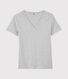 T-shirt col V iconique en coton Femme
